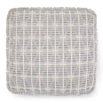 Pouf carré, housse 100 % coton, remplissage polystyrène, 45,7 x 45,7 x 35,6 cm, aucun assemblage requis