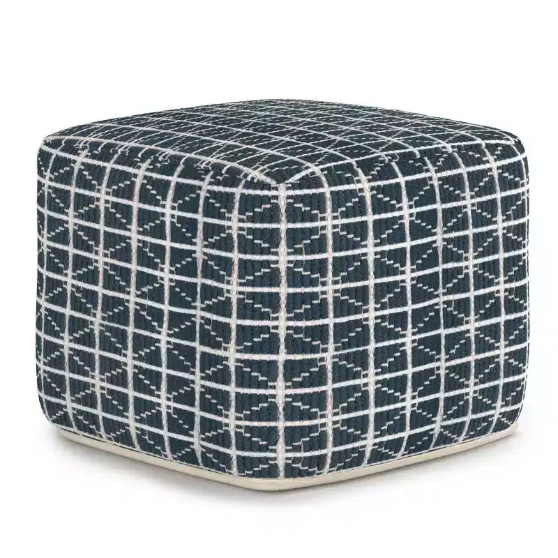 Pouf carré, housse 100 % coton, remplissage polystyrène, 45,7 x 45,7 x 35,6 cm, aucun assemblage requis