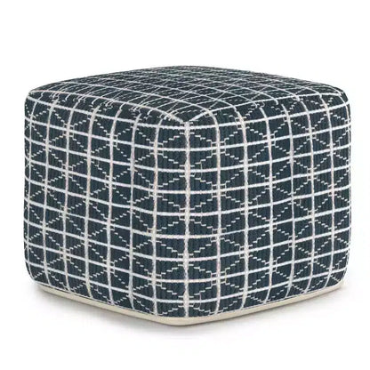 Pouf carré, housse 100 % coton, remplissage polystyrène, 45,7 x 45,7 x 35,6 cm, aucun assemblage requis