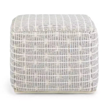 Pouf carré, housse 100 % coton, remplissage polystyrène, 45,7 x 45,7 x 35,6 cm, aucun assemblage requis