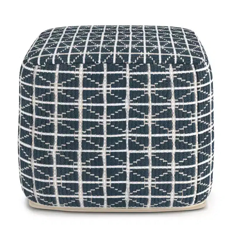 Pouf carré, housse 100 % coton, remplissage polystyrène, 45,7 x 45,7 x 35,6 cm, aucun assemblage requis