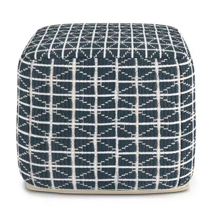 Pouf carré, housse 100 % coton, remplissage polystyrène, 45,7 x 45,7 x 35,6 cm, aucun assemblage requis