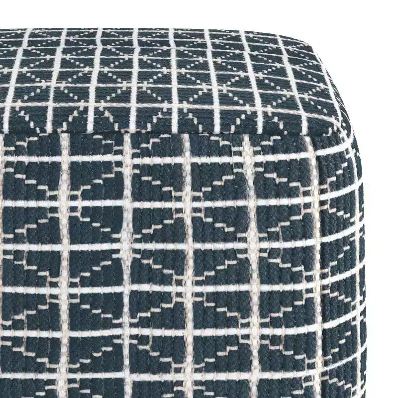 Pouf carré, housse 100 % coton, remplissage polystyrène, 45,7 x 45,7 x 35,6 cm, aucun assemblage requis